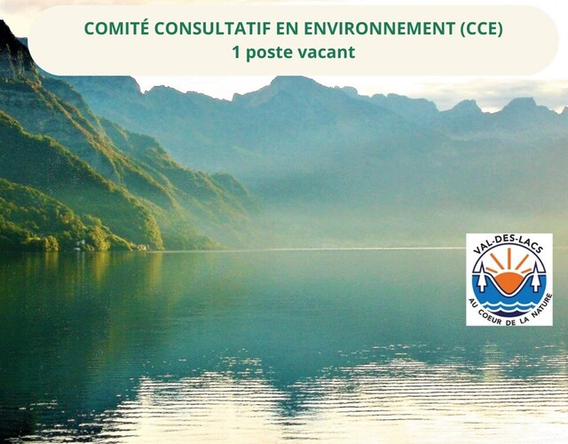 COMITÉ CONSULTATIF DE L'ENVIRONNEMENT (CCE) - 1 poste vacant