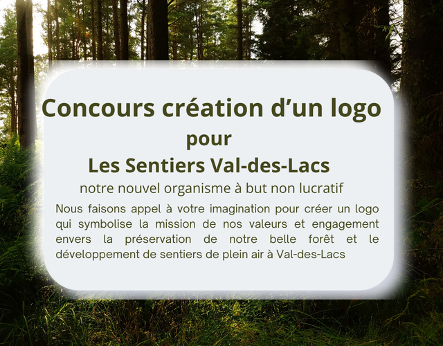 CONCOURS: Création d'un logo pour les Sentiers Val-des-Lacs